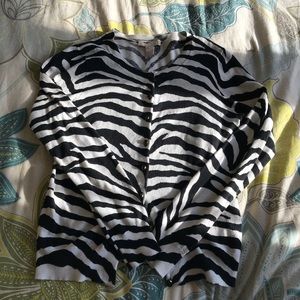 Banana Republic Zebra Print Cardigan